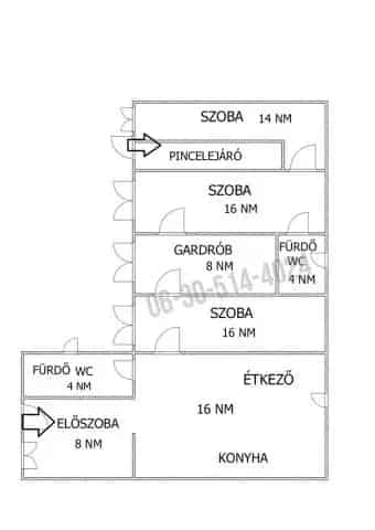 Kertkapcsolatos házrész eladó Rákoskeresztúron