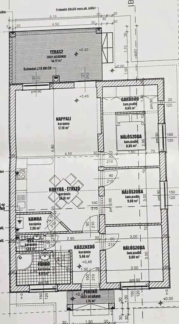 Debrecen Olajfa lkp  97 nm-es 3 szobás családi ház eladó