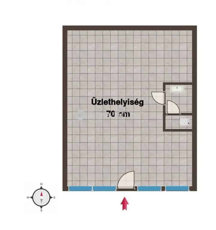 70 nm-es üzlethelyiség eladó Nyíregyházán bérlővel