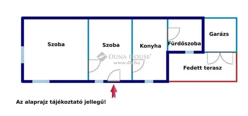 Eladó ház Tiszakécske Templom téren 52 m2 2 szoba
