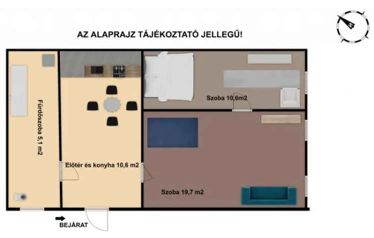 Kertkapcsolatos lakás Vác belvárosában kiadó