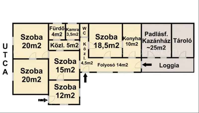 Kajdacs családi ház eladó 5 szobás pince garázzsal