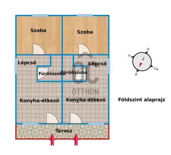 Eladó családi ház Borgátafürdőn két lakrésszel és kerttel