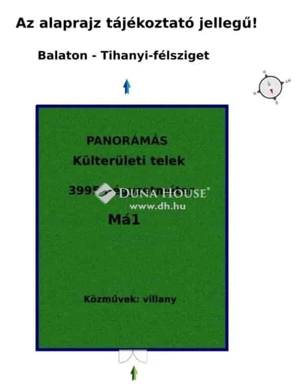 Balatonfüred Panorámás Külterületi Telek Eladó