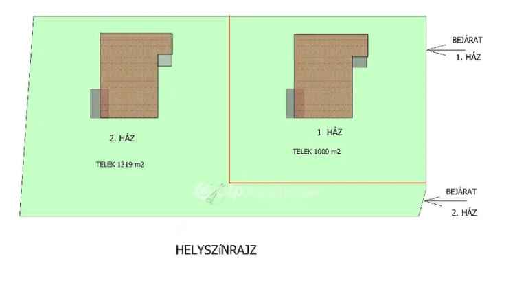 Családi ház eladó Ráckevén d éve napfényes elosztásban