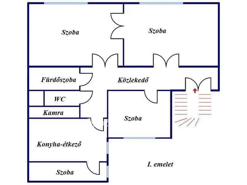 Szegedi 281 nm-es háromszintes ház eladó a TIK közelében