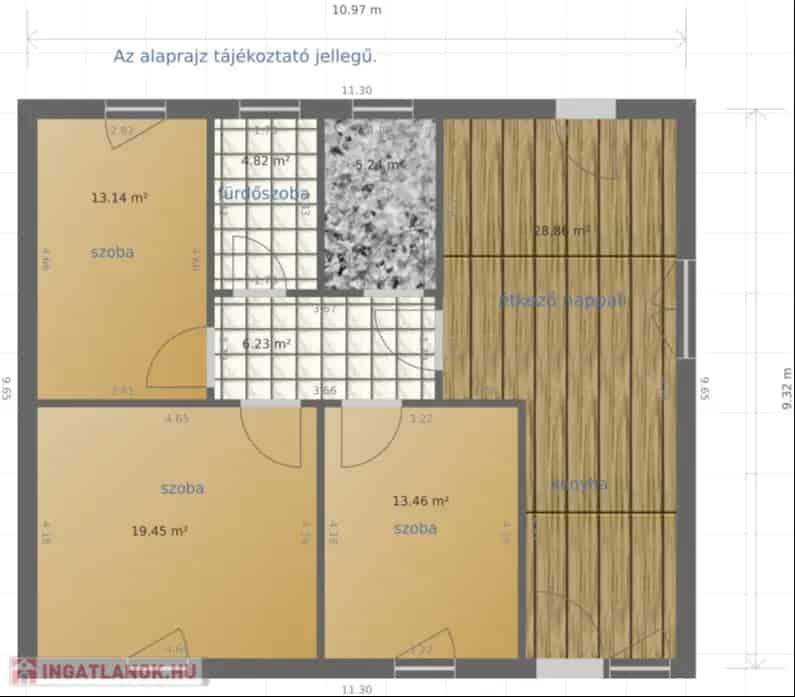 Kistelek 93m2 3 szoba családi ház eladó felújítandó Csok