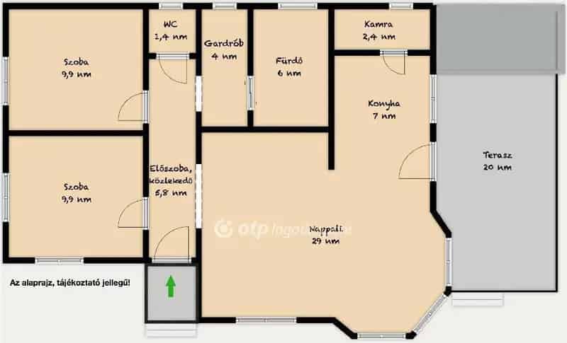 Erzs	betelepi 75 nm-es felujitott ház 738 nm-es telken