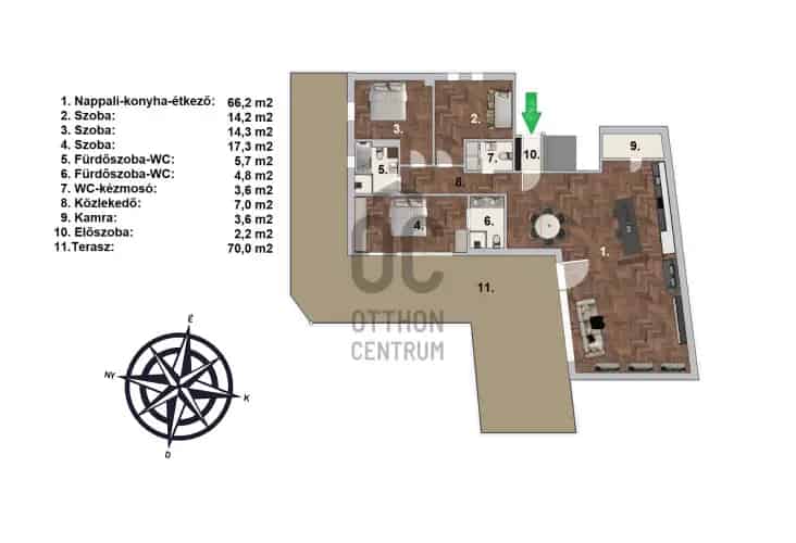 Budapest II kerület Luxus Lakás 512m2 Kerttel 139m2