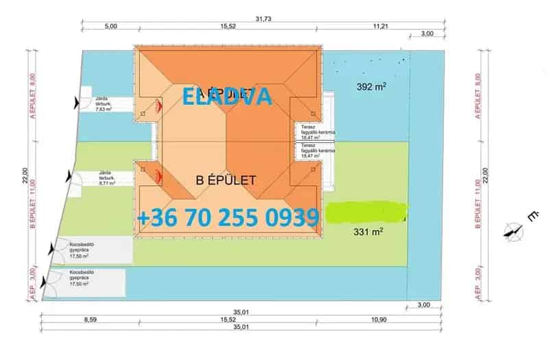 Harkán Ikerházrész Eladó 83nm 469nm Telekkel