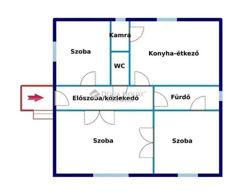 886 nm-es telken lévő felújítandó 60 nm-es Kádár kocka ház eladó