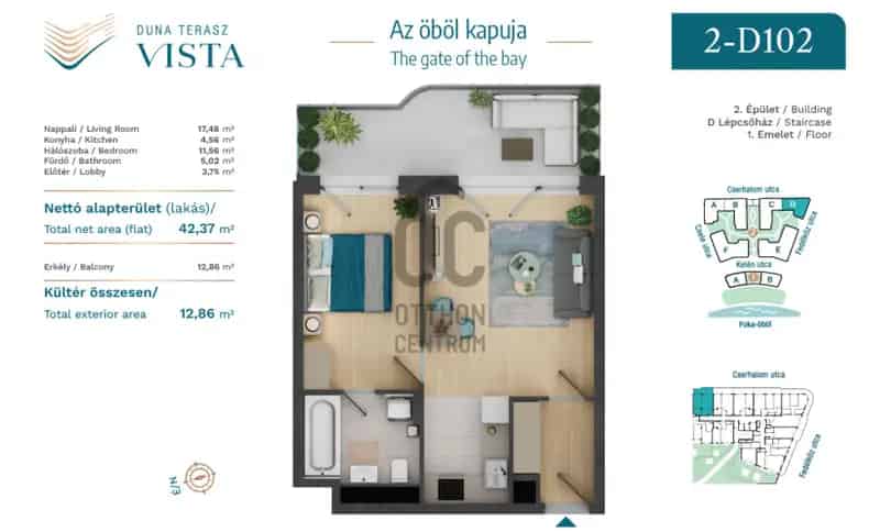 Budapest XIII kerületi eladó újépítésű lakás - Duna Terasz Vista