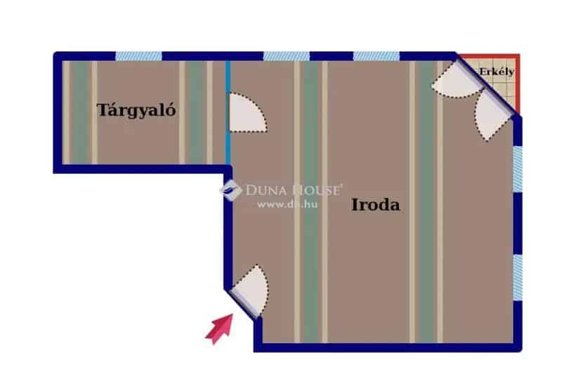 Békéscsaba Belváros Iroda Kiadó 48nm Erkély