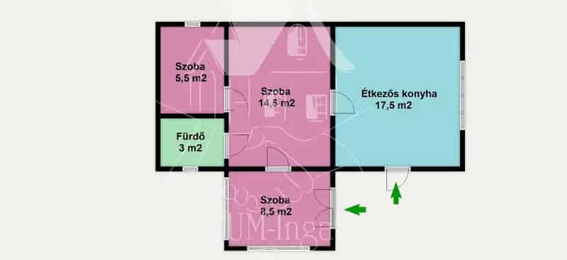 Újszász 49nm-es felújítandó ház nagy telekkel eladó