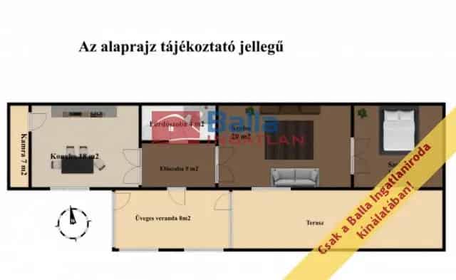 Nagymaros 77nm-es házrész eladó