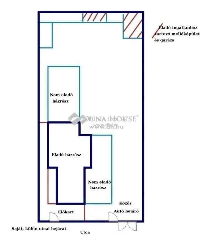 18 kerulet Szemere telepen házrész eladó 62 nm