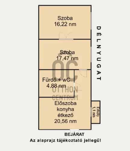 Budapest VIII kerület 60nm-es 2 szobás lakás eladó