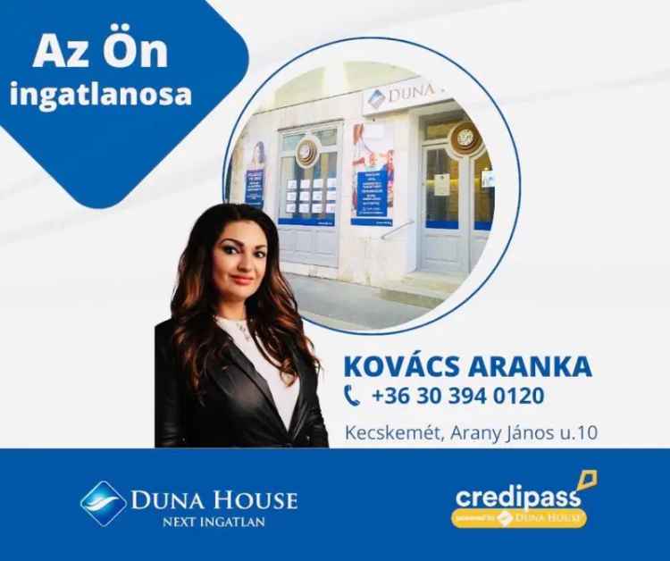 Családi ház eladó Kecskemét agglomerációjában - 3 hálószoba, nagy telek, napelem