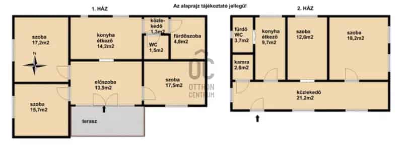 Marcali eladó 2 családi ház egy telken