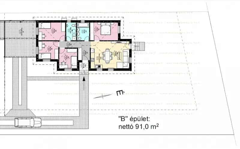 Kecskemét 91 nm-es családi ház - Nappali + 4 szoba - Hőszivattyú