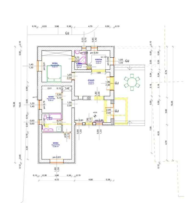 100 nm-es 3 szobás családi ház nagy telekkel Székesfehérváron eladó