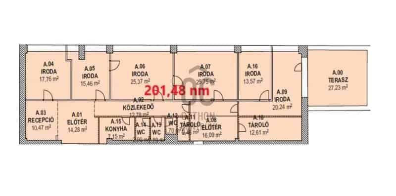 Budapest XI kerületi prémium iroda kiadó 201 m2 saját terasszal