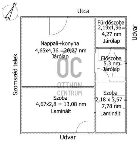 Ferencszállási családi ház eladó - 2 szoba, Szeged közelében