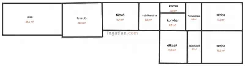 83 m2-es családi ház 8505 m2-es telken Kisbér-Hántán