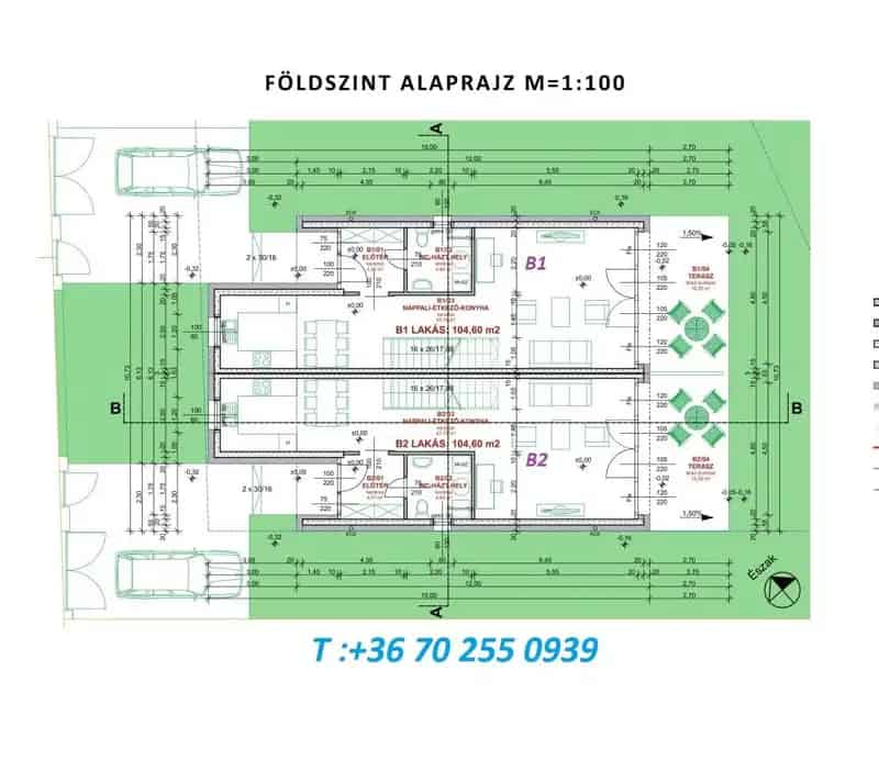 Sopron melletti 2 szintes ikerház eladó