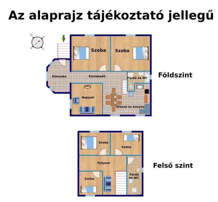Felújított 5 szobás családi ház Tokodon