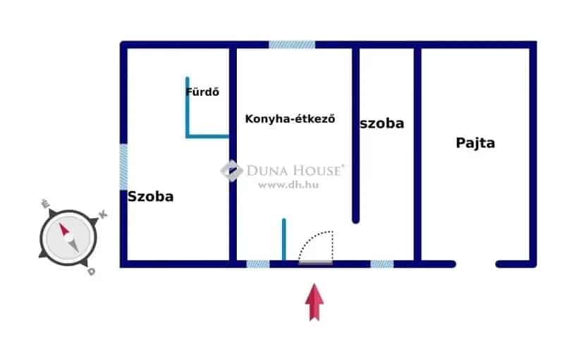 Zókon eladó 37 m2-es családi ház 1134 m2-es telken