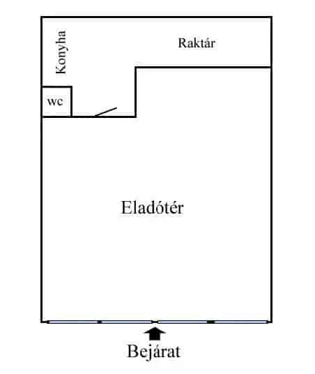 60 nm-es üzlethelyiség eladó Gödöllő központjában