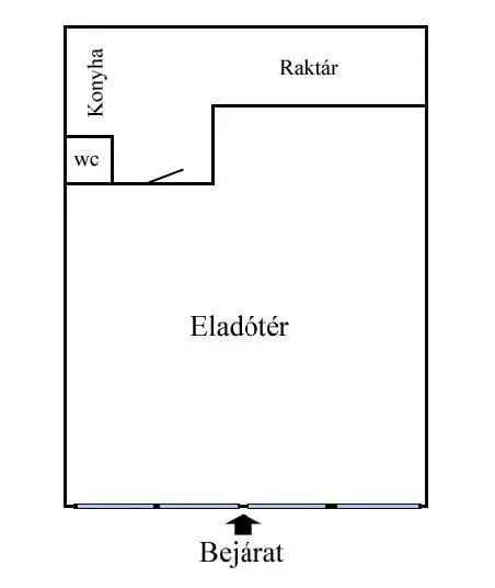 60 nm-es üzlethelyiség eladó Gödöllő központjában
