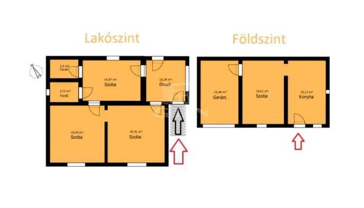 70 m2-es 4 szobás családi ház eladó Újgyőri főtér közelében