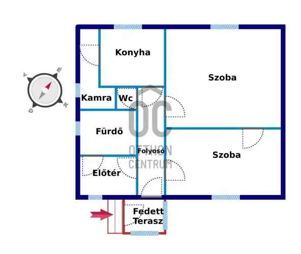 Eladó családi ház jellegű lakás Kámonban 67nm