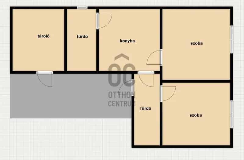 Nyírtelek családi ház eladó 65m2 3 szoba 1203m2 telekkel