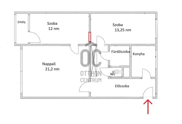 Budapest X kerulet Újhegy 68 nm 3 szobás erkélyes panel