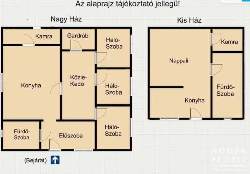 Eladó családi ház Hódmezővásárhelyen 110nm 2 lakrész