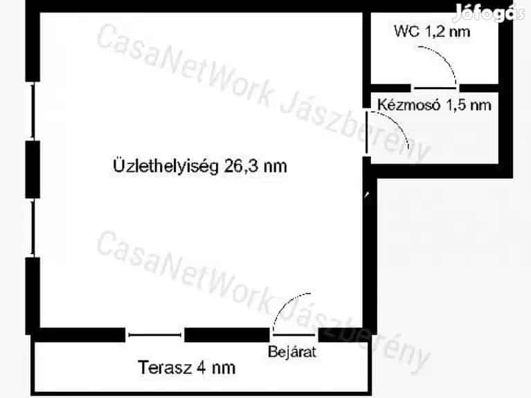 Heves központ 29 nm-es üzlethelyiség eladó
