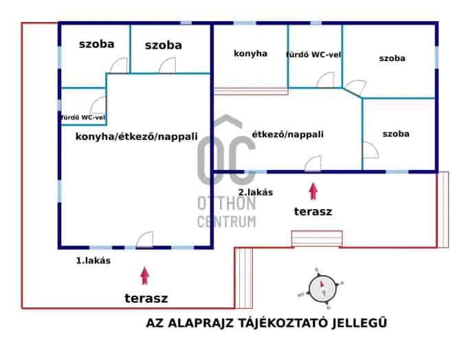 Ercsi családi ház eladó - 2 lakás, nagy terasz, dupla garázs