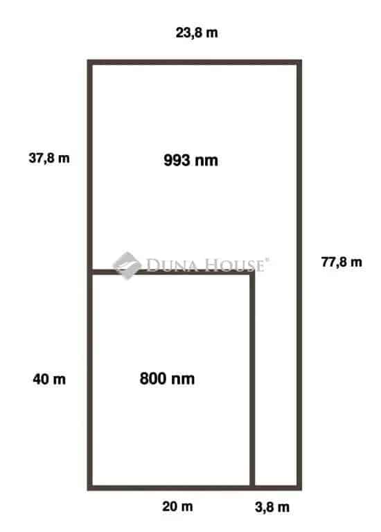 Tiszafüred 800 nm-es építési telek eladó