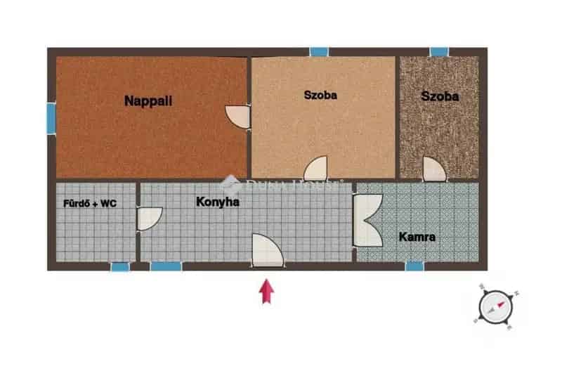 58 m2-es Tanya Ballószög mellett 6000 m2-es Telken