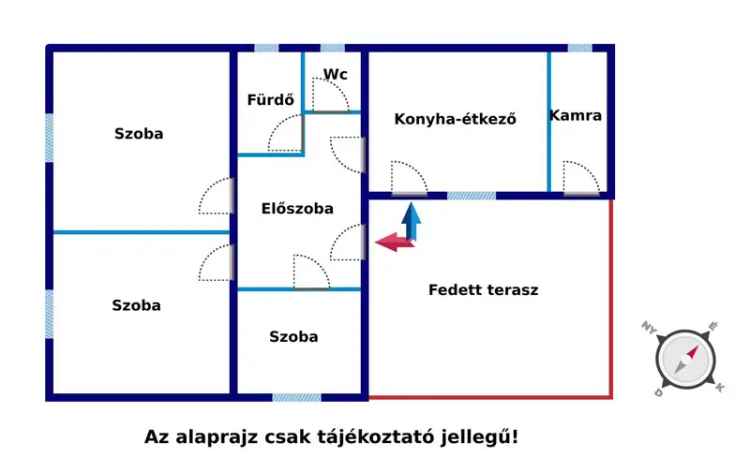 Tura 80nm-es 3 szobás családi ház eladó