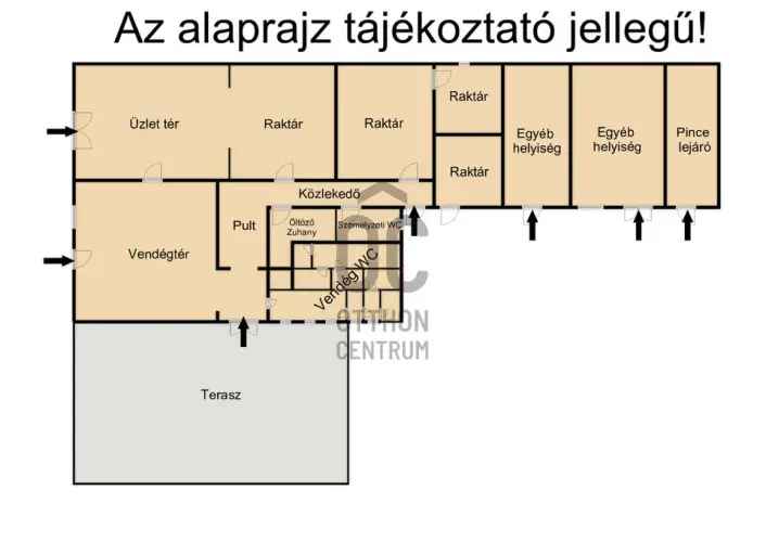 Eladó üzleti ingatlan Dunaújváros Óvárosban 270 nm