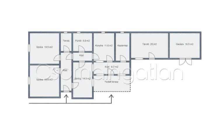 Eladó családi ház Rábatamásiban 105 m2-es kerttel