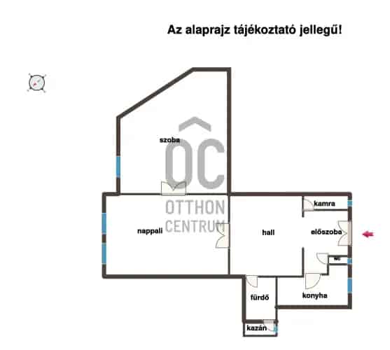 Budapest VIII kerület eladó lakás - 2 szobás, gáz cirkó fűtés