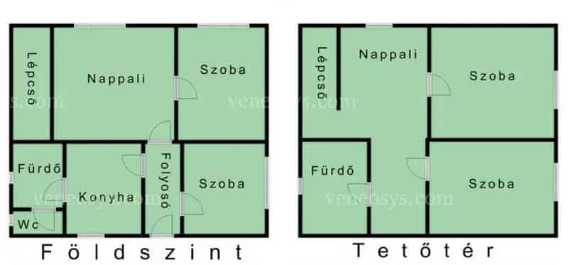 ELADÓ Miskolcon az Avar utcában egy 135 m², 4 szobás + nappalis beépített tetőterű családi ház!