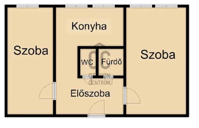 Kecskemét Belváros 2 szobás felújított panellakás eladó