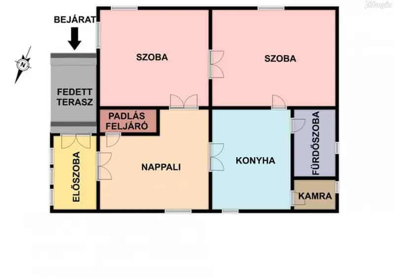 88 m2-es családi ház eladó Kurdon