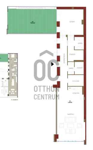 Budapest V kerulet Loft Astoria 101m2 terasz panoráma